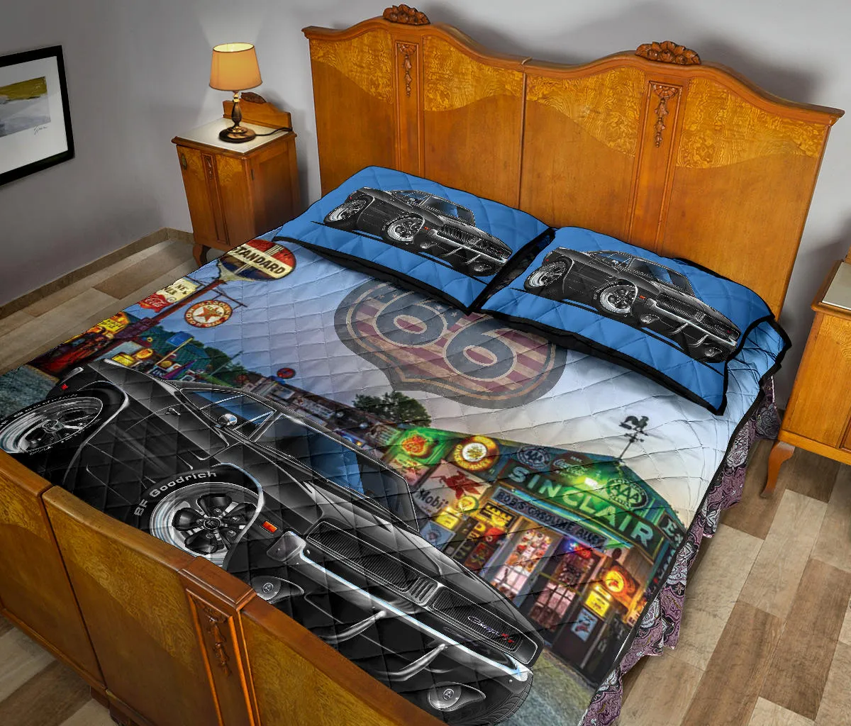 1969 Charger Route 66 Quilt Set