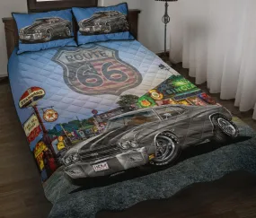 1971 Chevelle Gray Route 66 Quilt Set