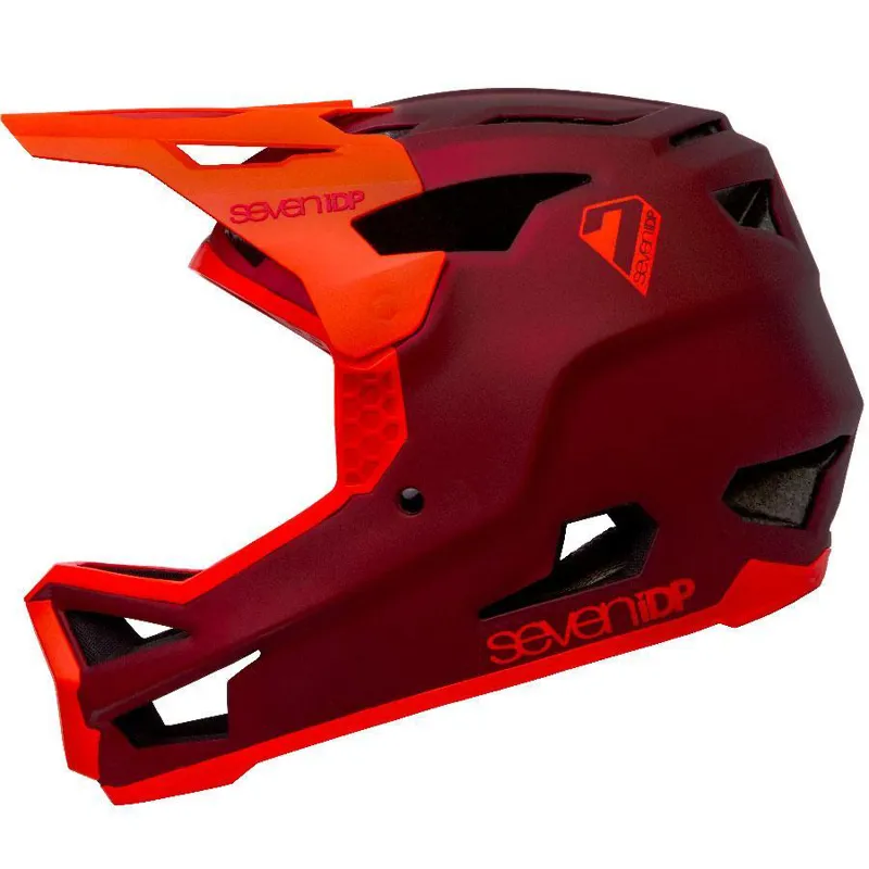 7iDP Project 23 Glass Fibre Full Face Helmet in Red