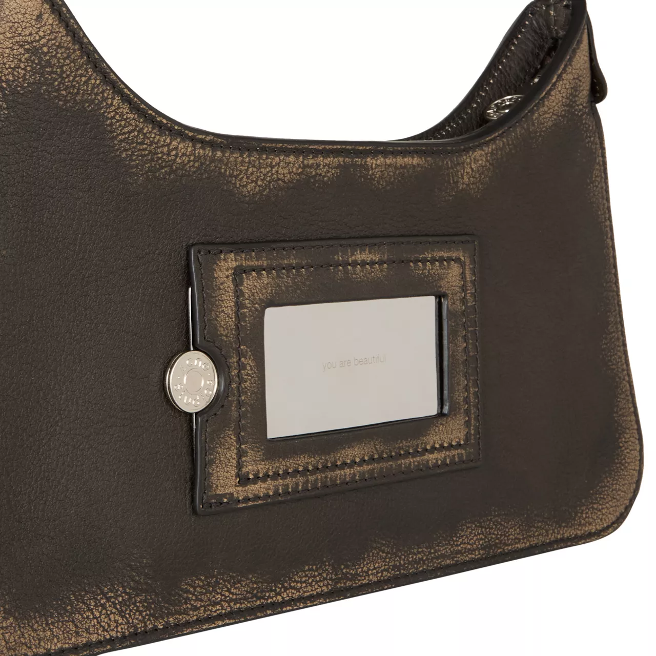 ACNE STUDIOS The Sustainable Edit Platt Mini Shoulder Bag - Dark Brown  Beige