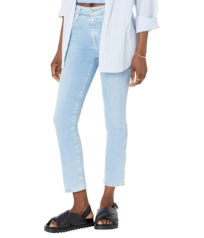 AG Jeans Mari Crop High-Rise Slim Straight in 21 Years Coastline