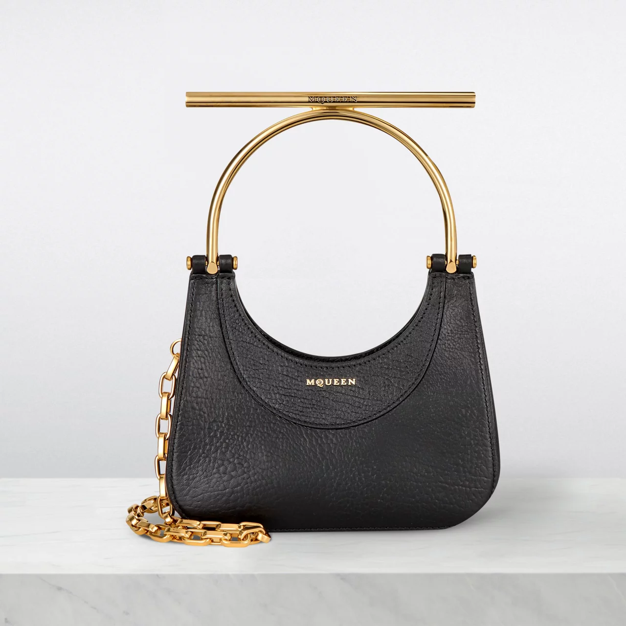 ALEXANDER MCQUEEN Cross-Bar Mini Shoulder Bag - BlackGold