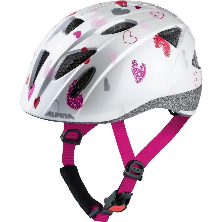 Alpina - Ximo Bike Helmet Kids white hearts gloss