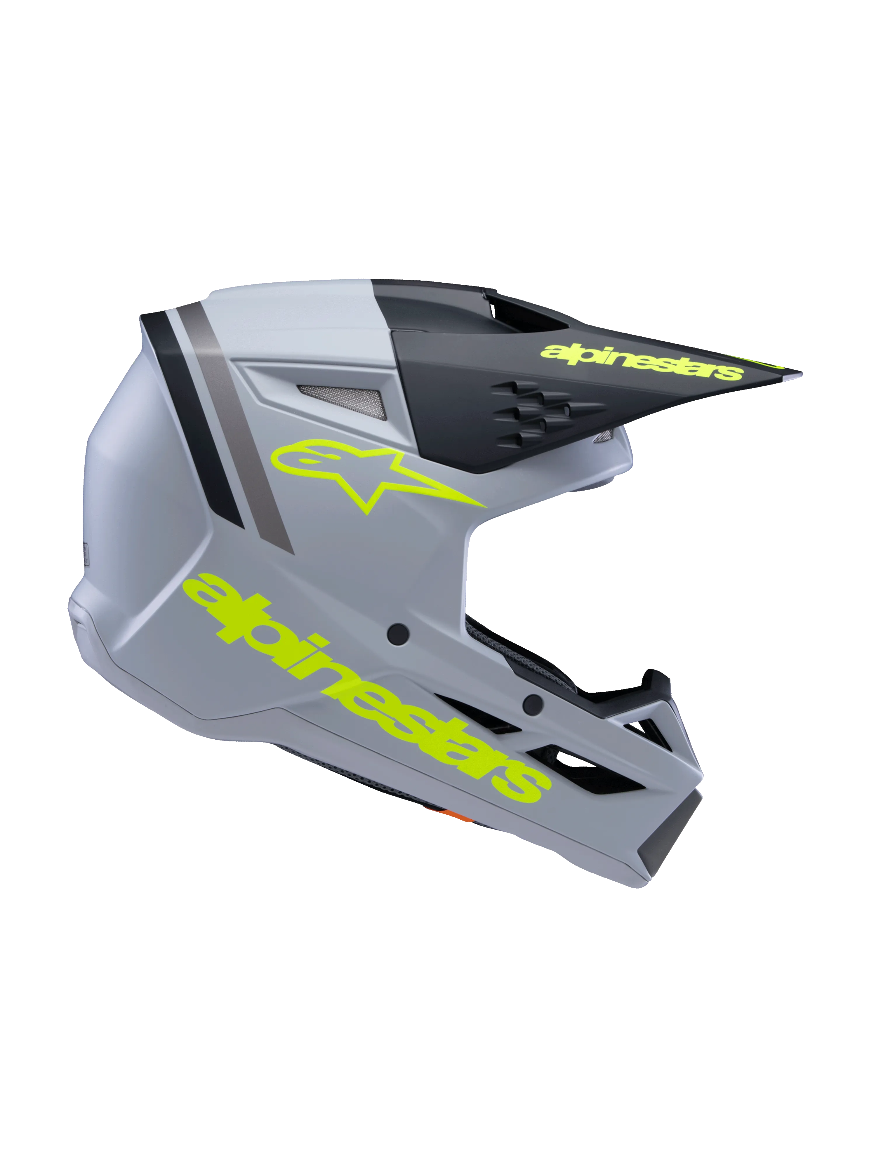 Alpinestars - 2025 SM3 Youth Radium Grey Black Yellow Matt MX Helmet