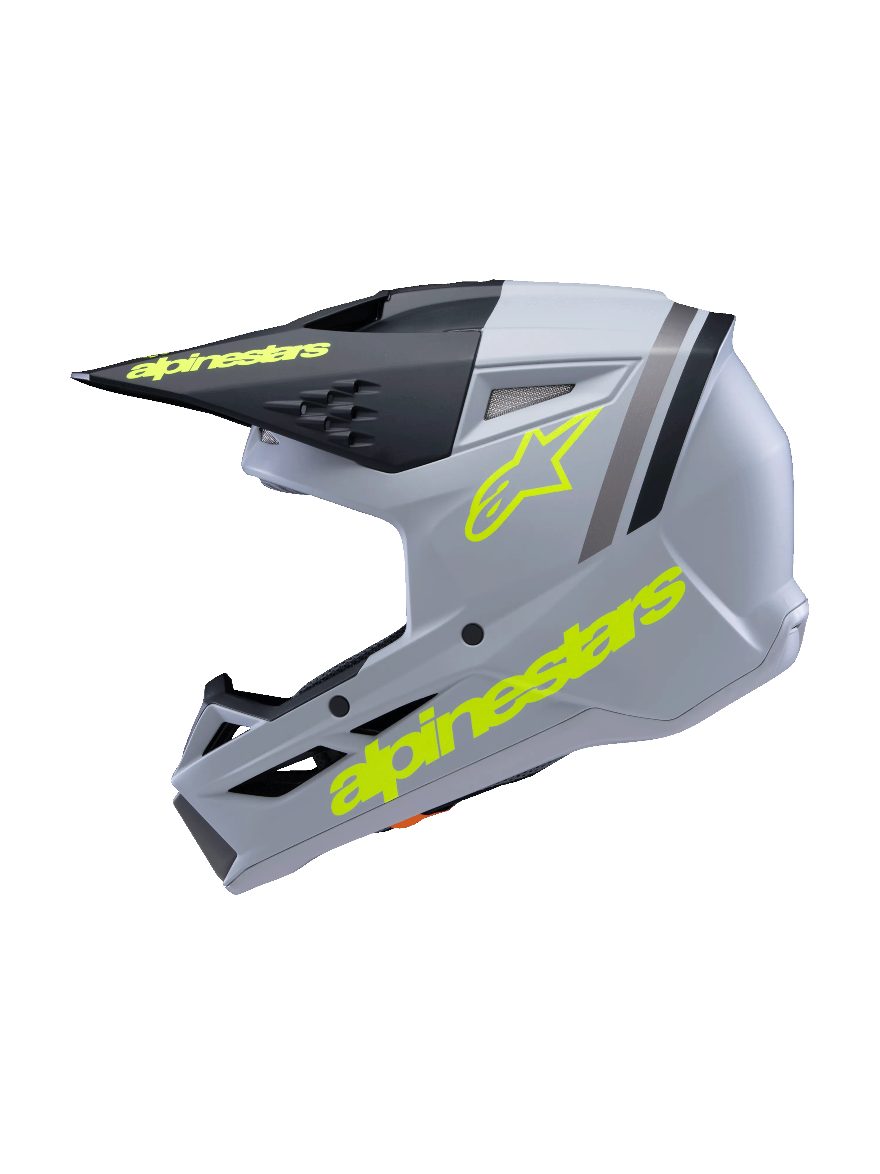 Alpinestars - 2025 SM3 Youth Radium Grey Black Yellow Matt MX Helmet