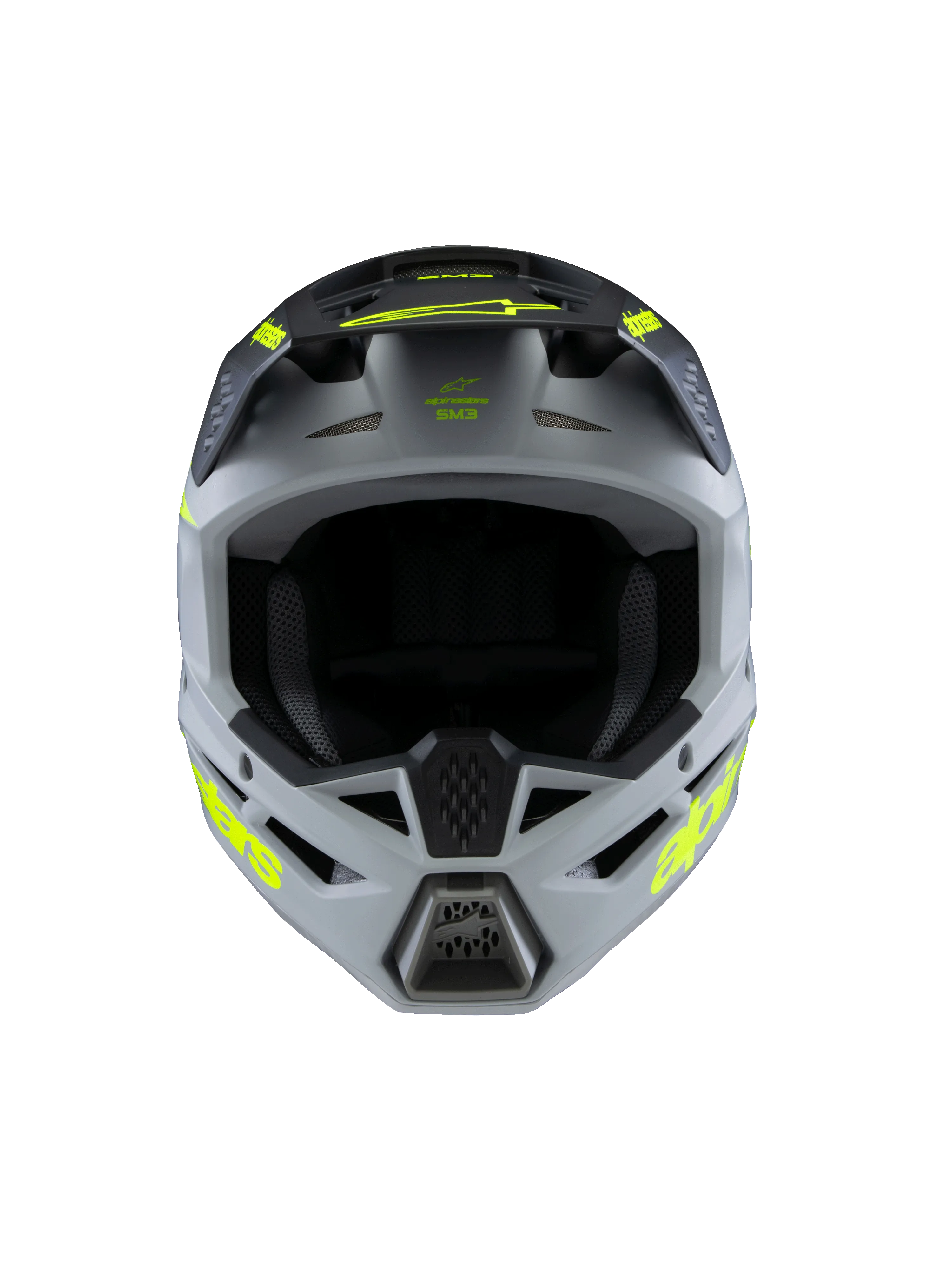 Alpinestars - 2025 SM3 Youth Radium Grey Black Yellow Matt MX Helmet