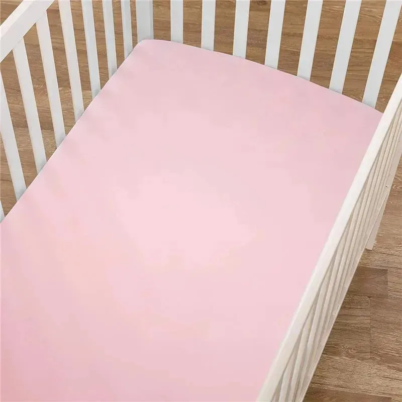 American Baby - Supreme 100% Natural Cotton Jersey Knit Fitted Crib Sheet, Pink