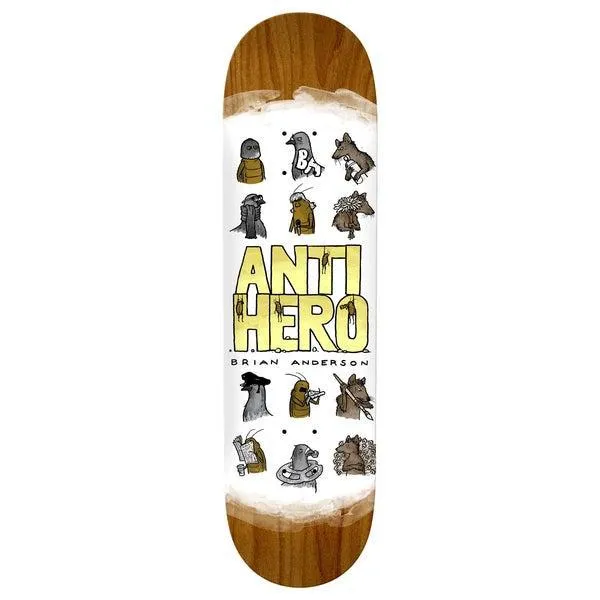 Anti Hero Skateboards Brian Anderson Usual Suspect Deck 8.75