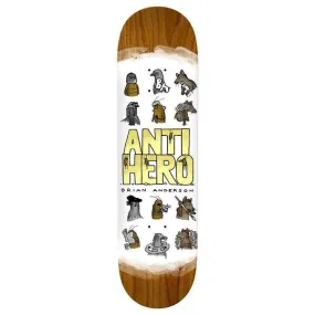 Anti Hero Skateboards Brian Anderson Usual Suspect Deck 8.75