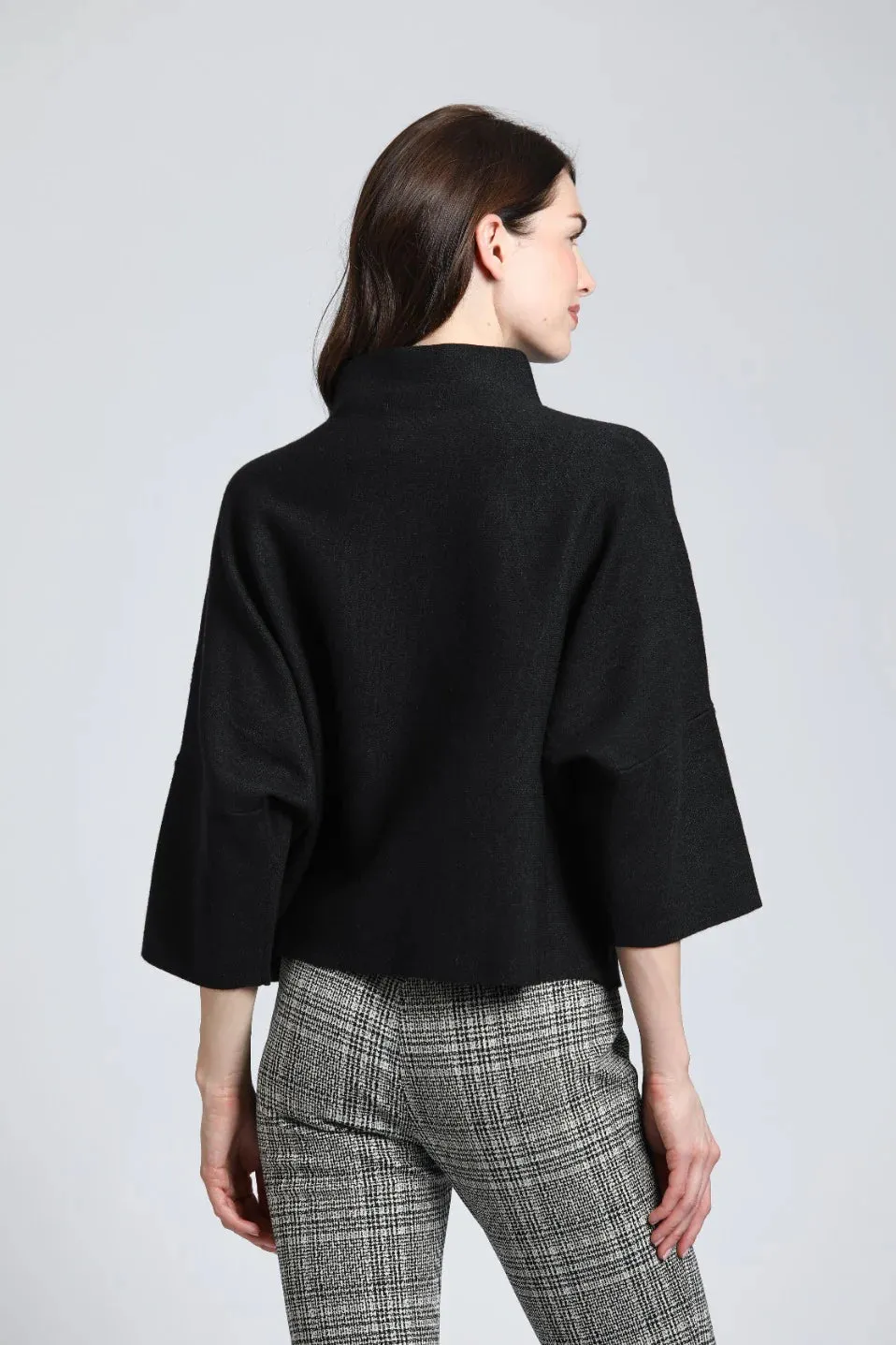 APNY Funnel Neck Sweater With Patch Pocket