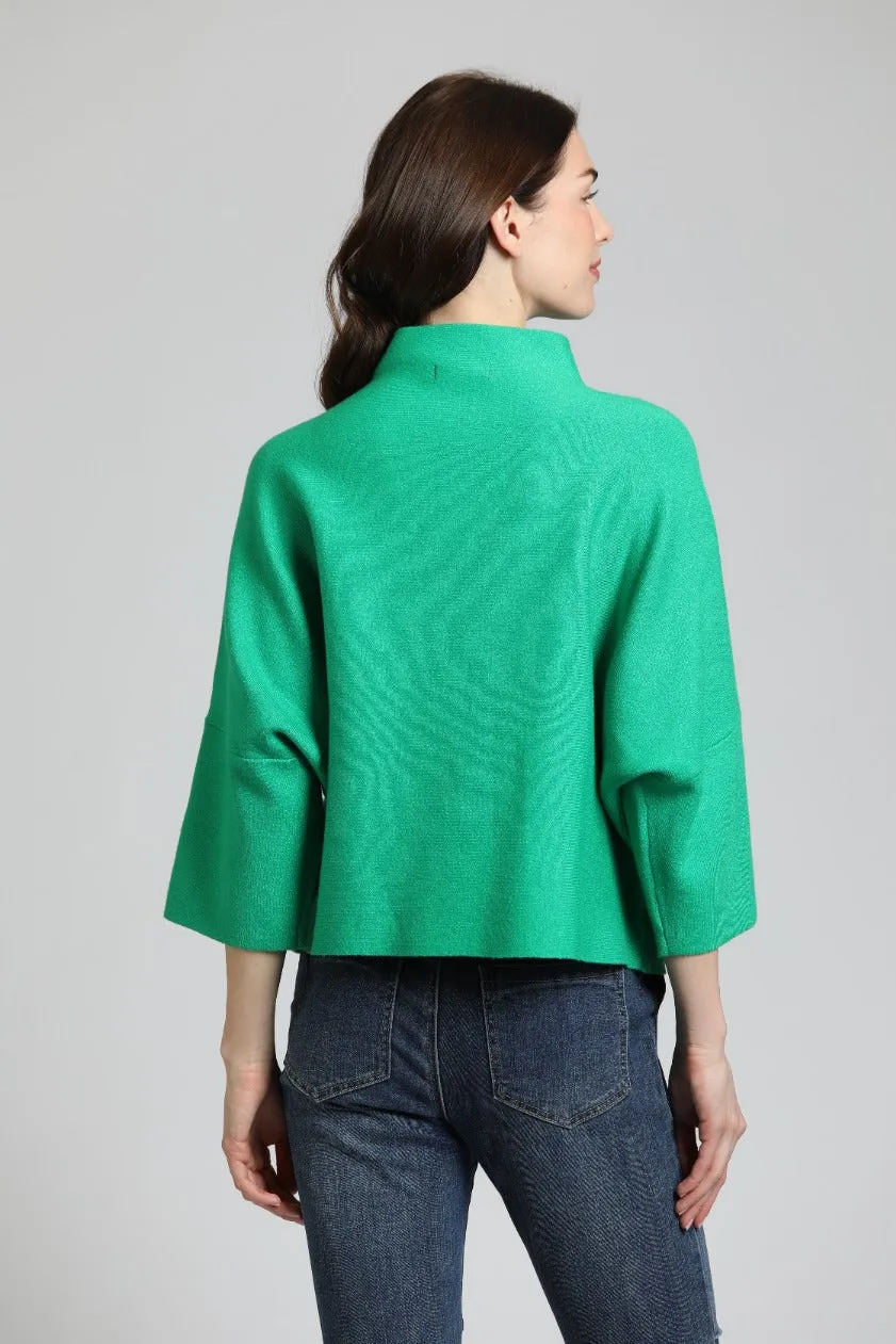 APNY Funnel Neck Sweater With Patch Pocket