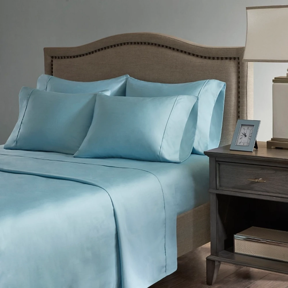 Aqua Blend Sateen 6-pc. California King Sheet Set