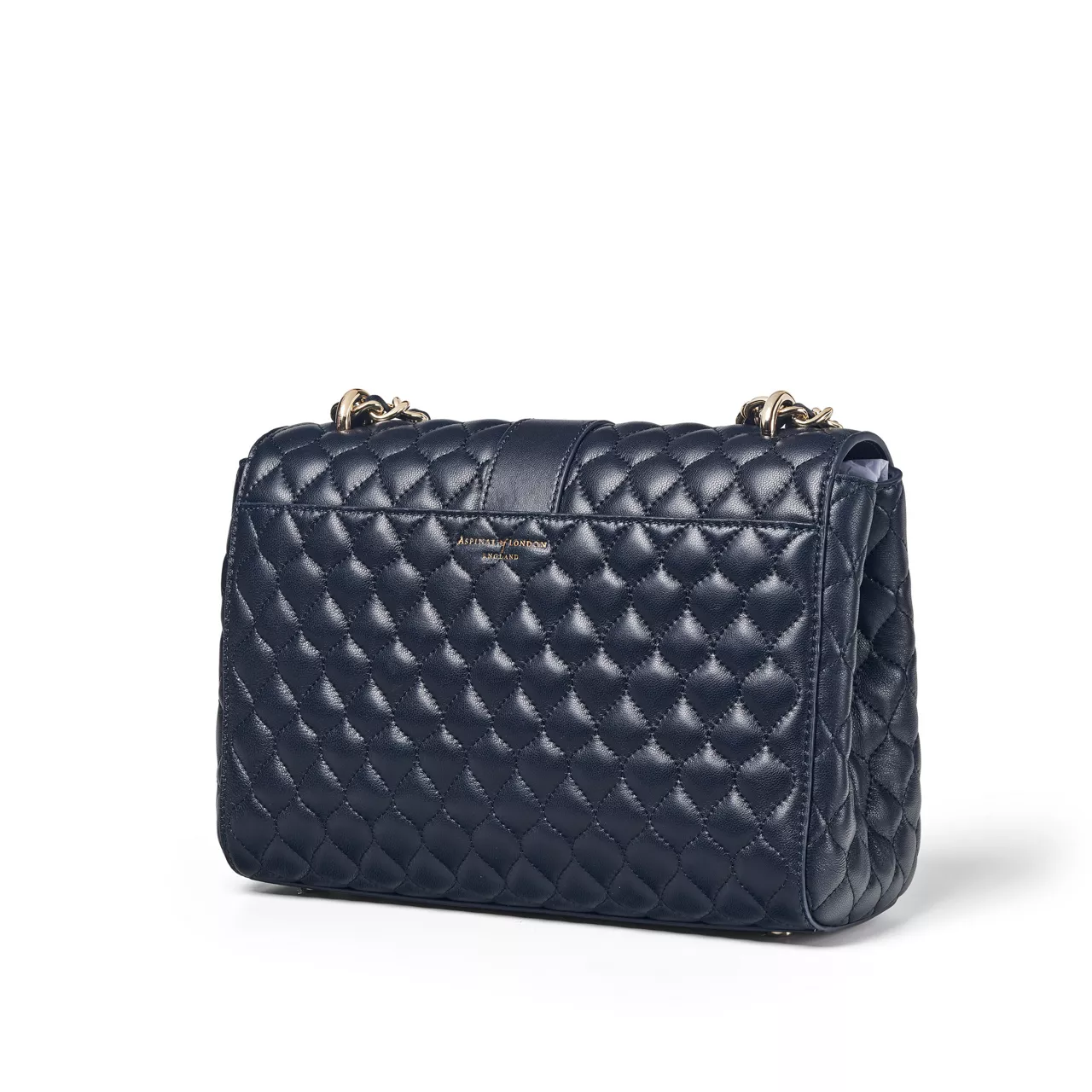 ASPINAL OF LONDON ONLINE EXCLUSIVE Lottie Large Quilted Shoulder Bag - Navy