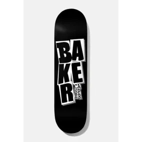 Baker Skateboards Casper Brooker Stacked Logo Deck 8.5 Black