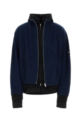 Balenciaga Navy Blue Cotton Oversize Cardigan