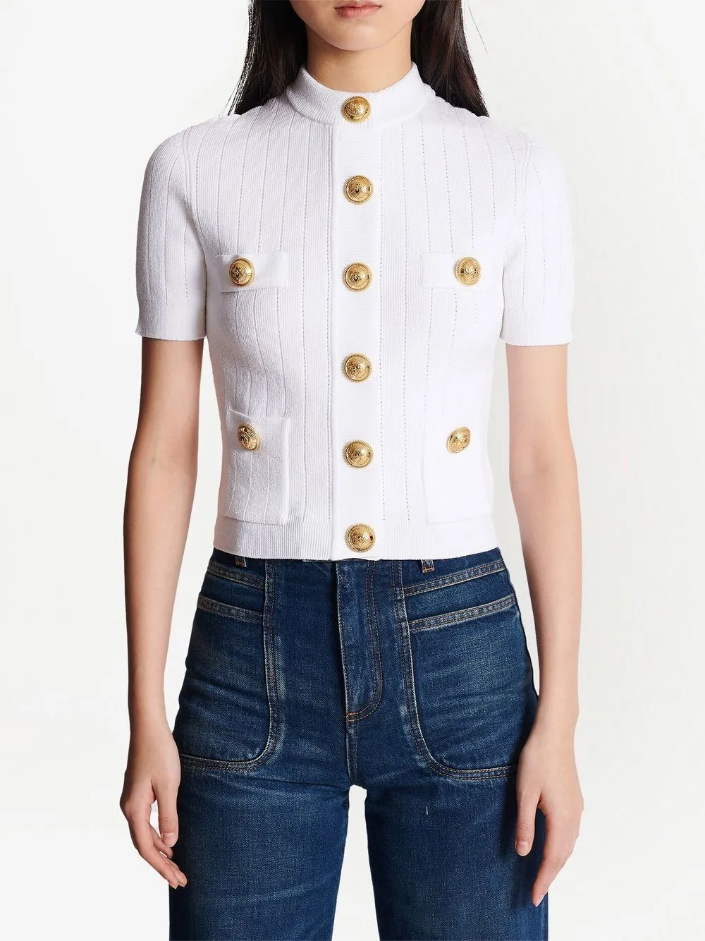 Balmain Short Sleeve Cardigan