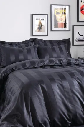 Bedding | 'Soft Satin Stripe' Duvet Cover Set | Playboy