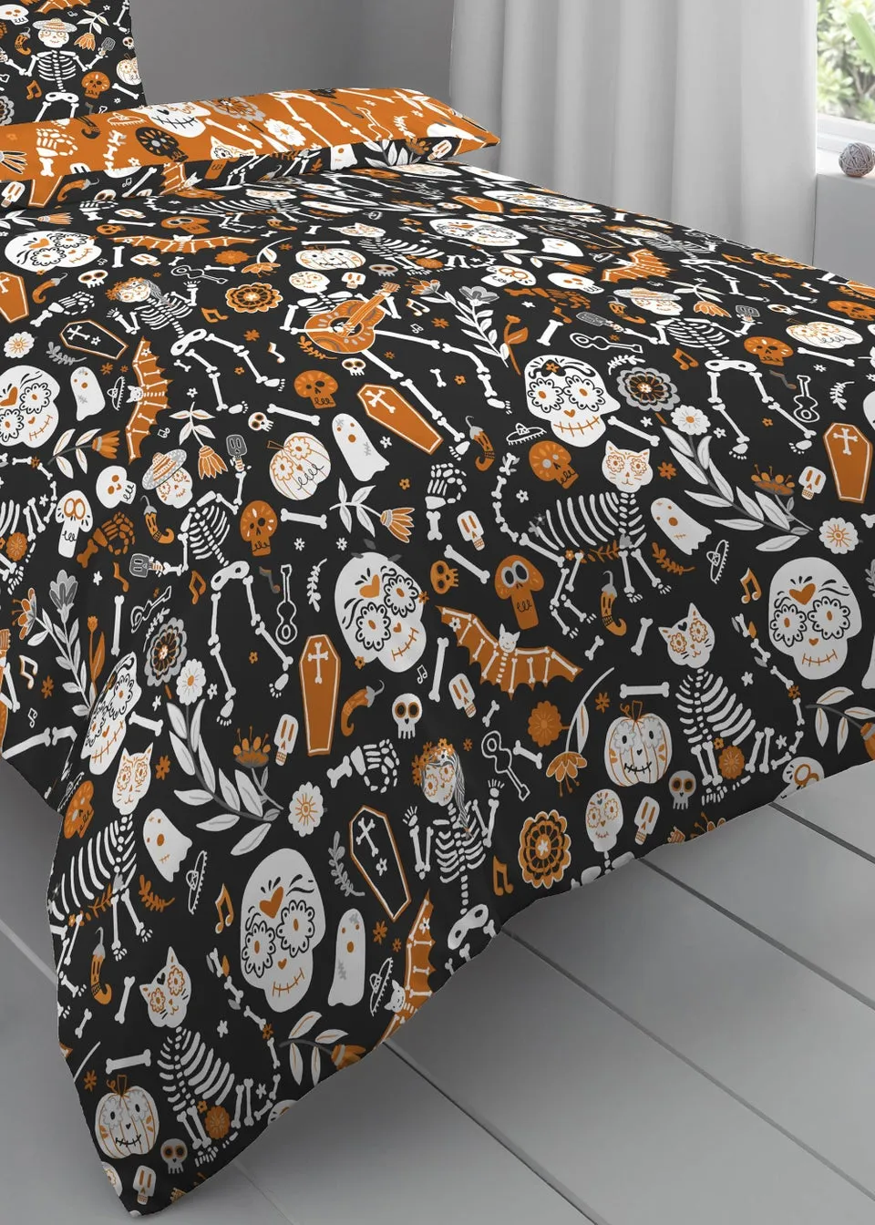 Bedlam Halloween Day of the Dead Duvet Cover Set