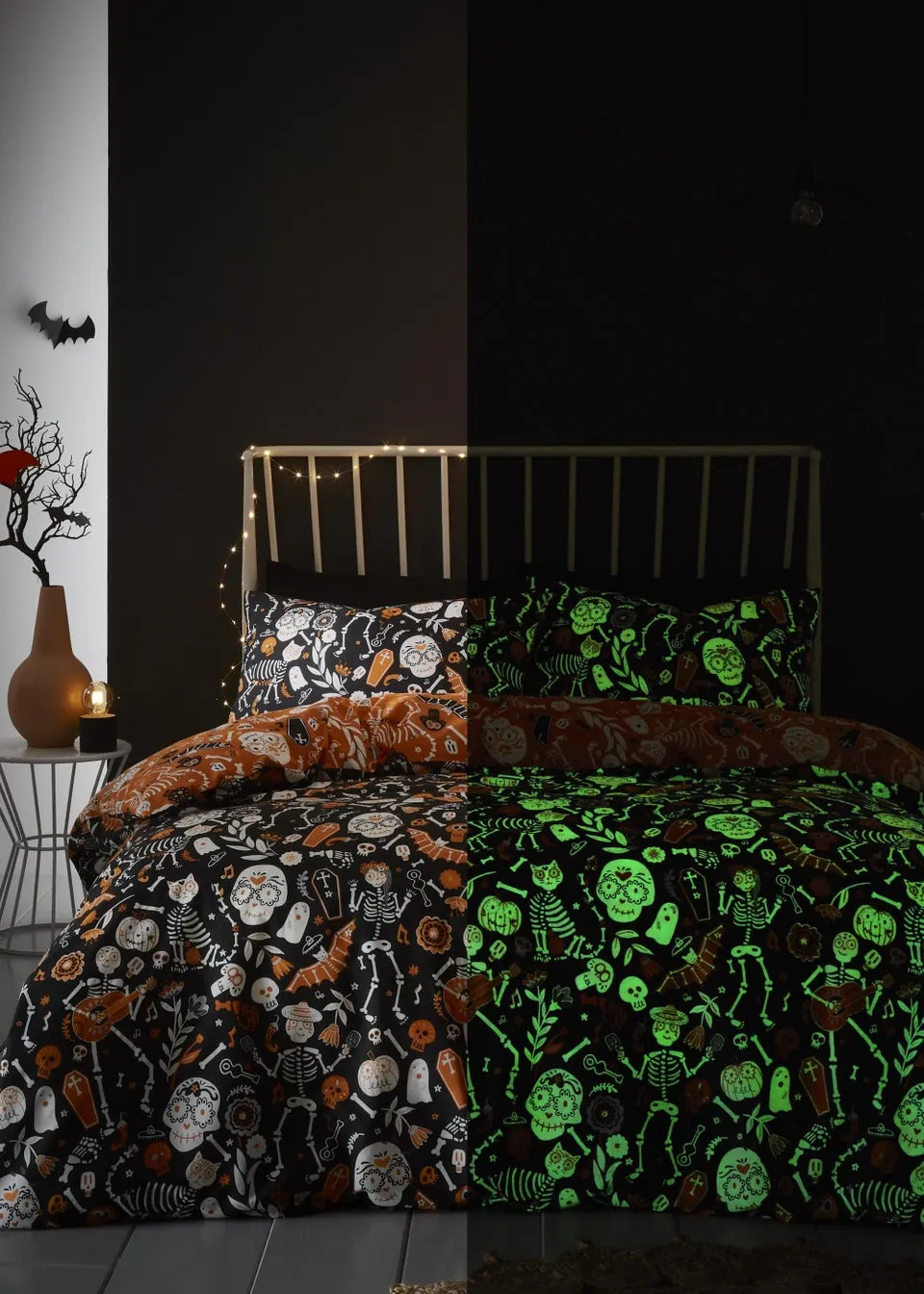 Bedlam Halloween Day of the Dead Duvet Cover Set