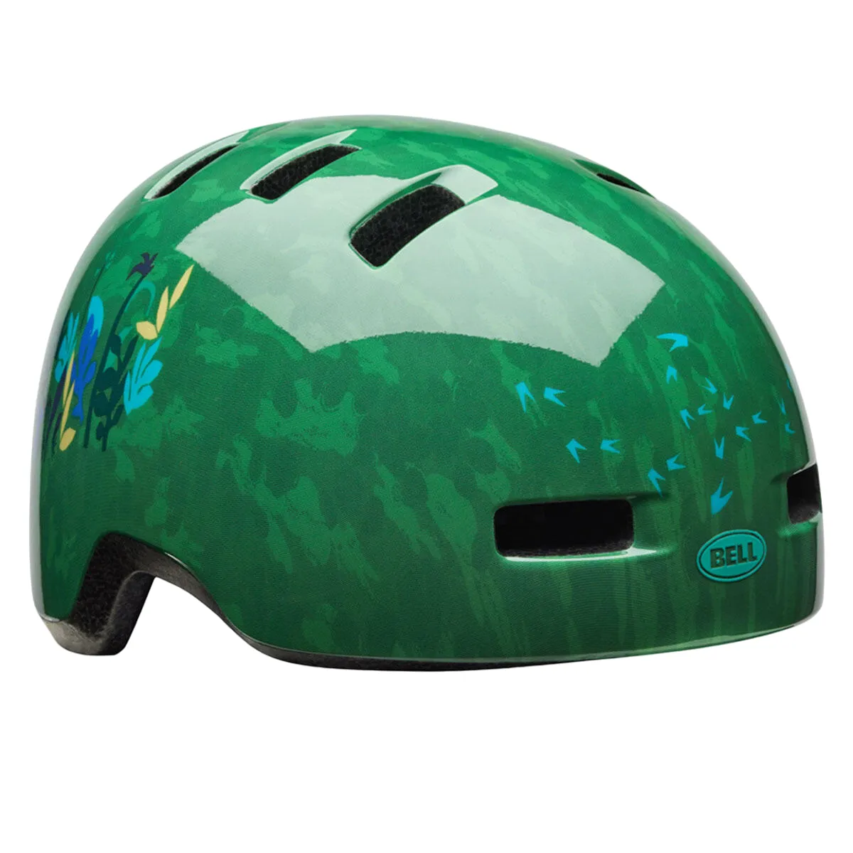 Bell Lil Ripper Child Helmet - Dino Den - Gloss Green