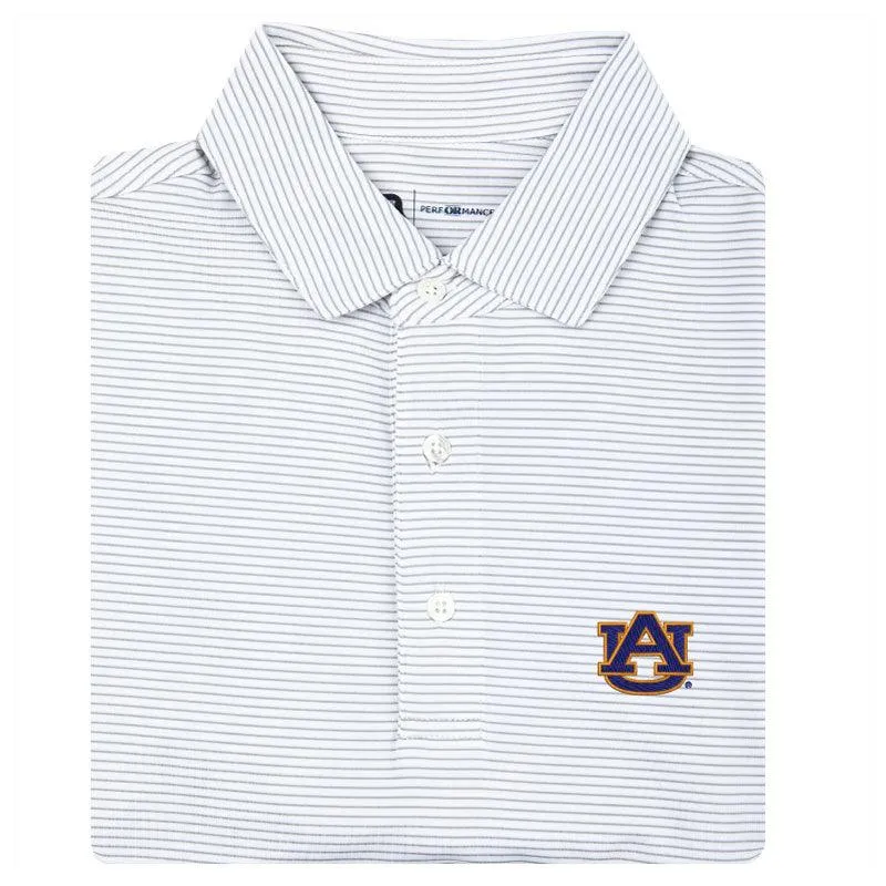 Birdie Stripe Auburn Performance Polo