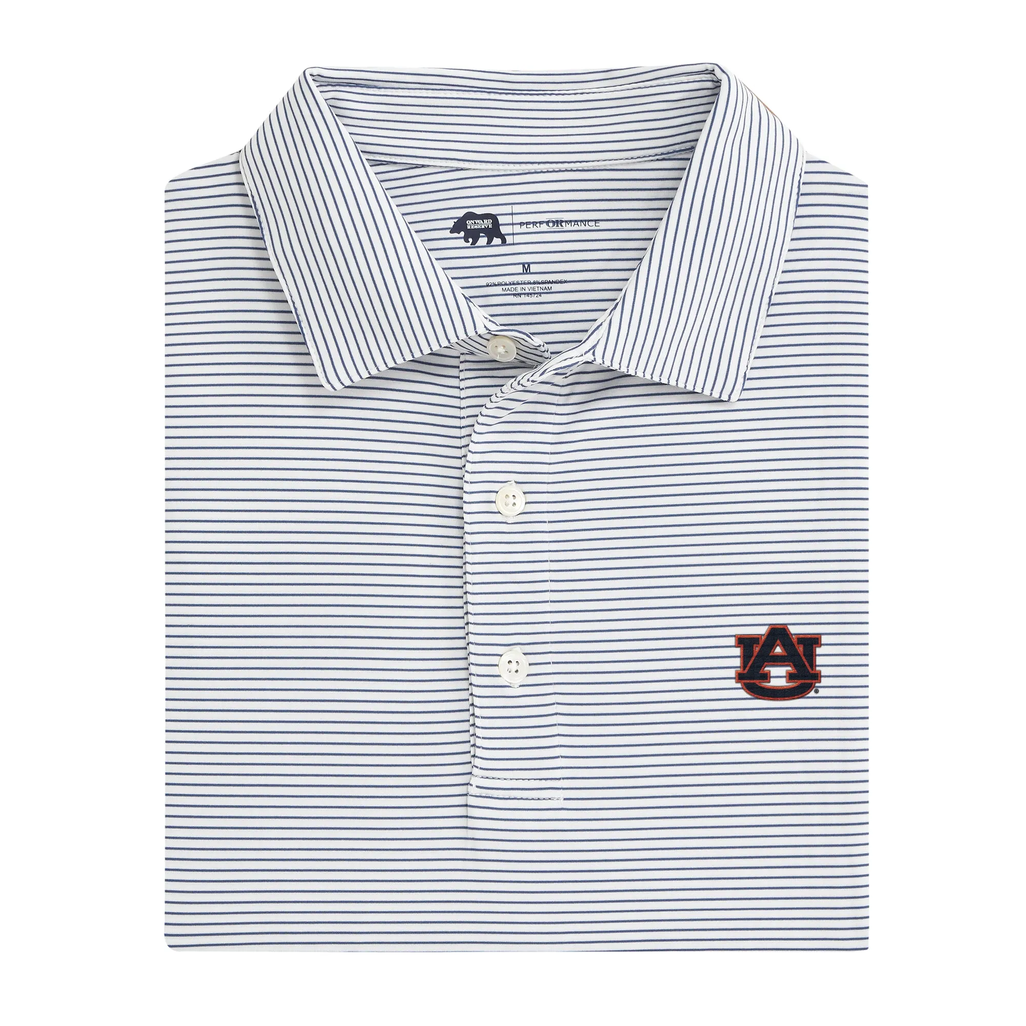 Birdie Stripe Auburn Performance Polo