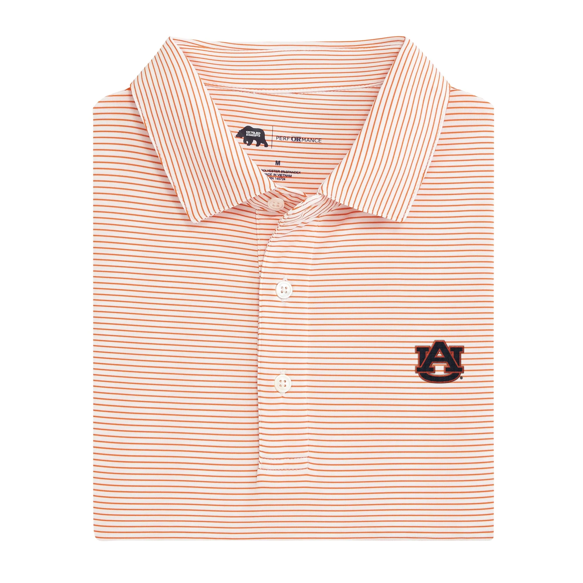 Birdie Stripe Auburn Performance Polo