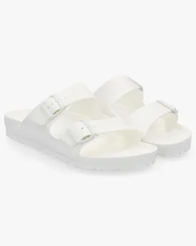 Birkenstock Mens Arizona EVA White Two Bar Mules Standard Width