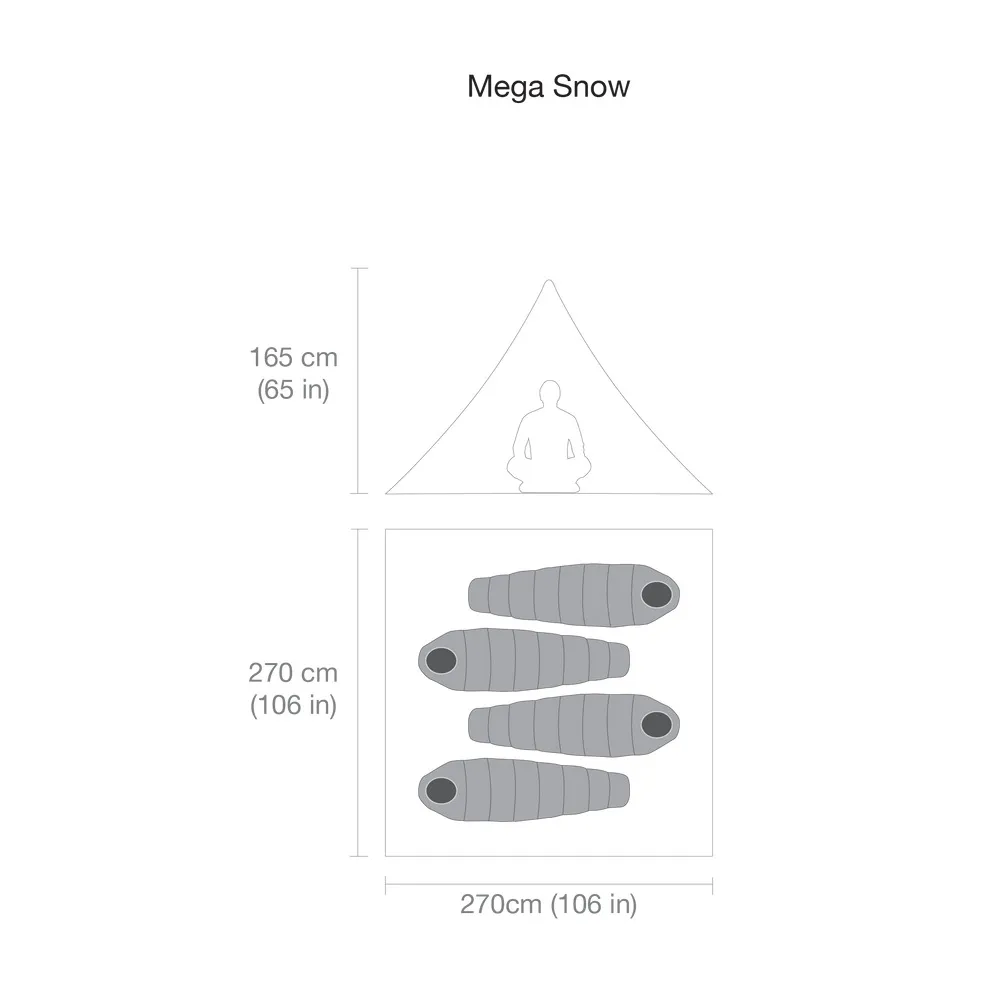 Black Diamond Mega Snow 4P Tent - Sky Blue