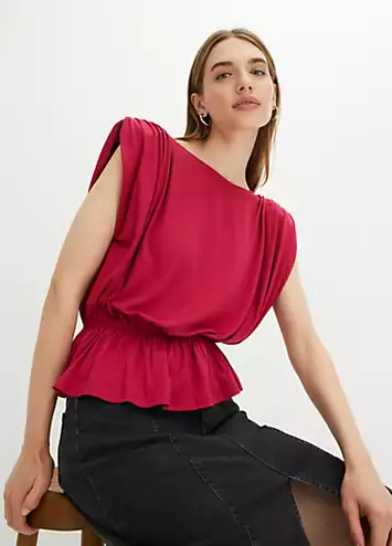 bonprix Ruched Sleeveless Top | Kaleidoscope