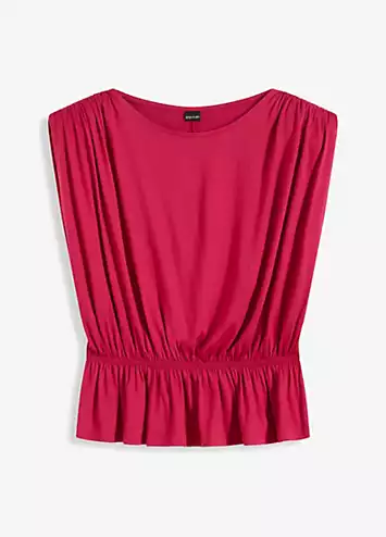 bonprix Ruched Sleeveless Top | Kaleidoscope