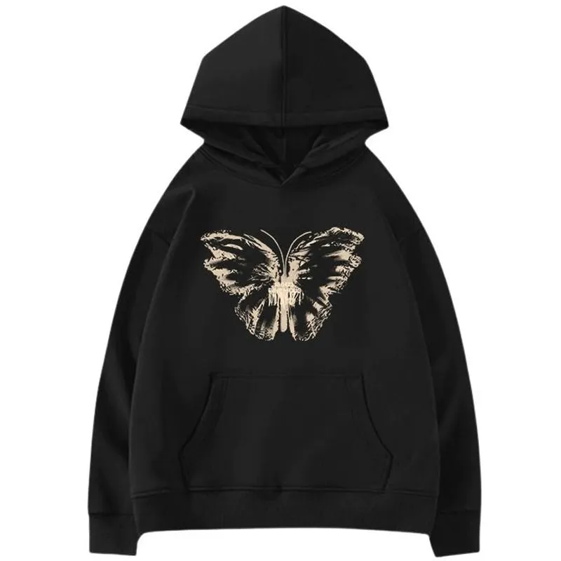 Butterfly Print Aesthetic Hoodie