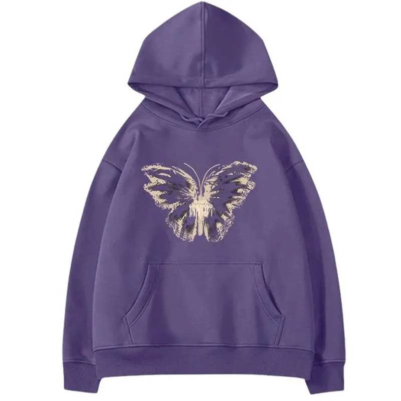 Butterfly Print Aesthetic Hoodie