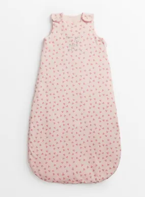 Buy Heart Print Pink 2.5 Tog Sleeping Bag 18-24 months | Sleepsuits and pyjamas | Tu