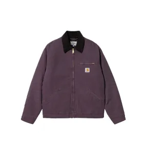 Carhartt Wip OG Detroit Jacket Dark Plum / Black (Aged Canvas) I027358-62