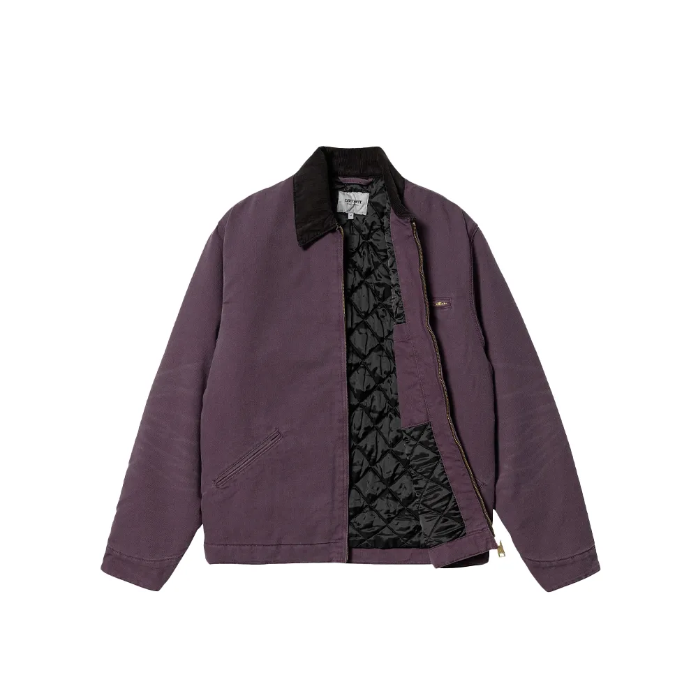 Carhartt Wip OG Detroit Jacket Dark Plum / Black (Aged Canvas) I027358-62