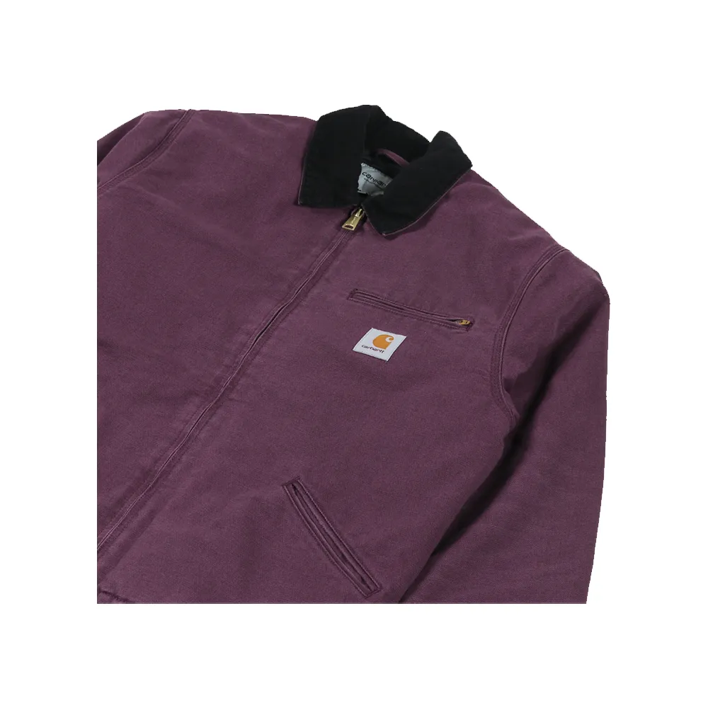 Carhartt Wip OG Detroit Jacket Dark Plum / Black (Aged Canvas) I027358-62