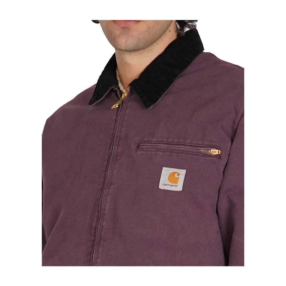 Carhartt Wip OG Detroit Jacket Dark Plum / Black (Aged Canvas) I027358-62