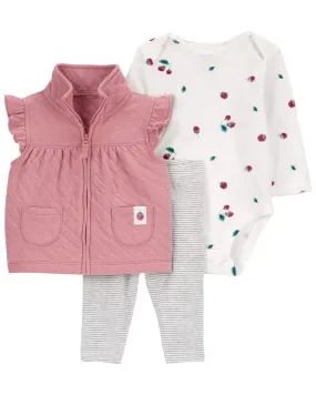 Carters Oshkosh Baby 3-Piece Quilted Little Vest Set