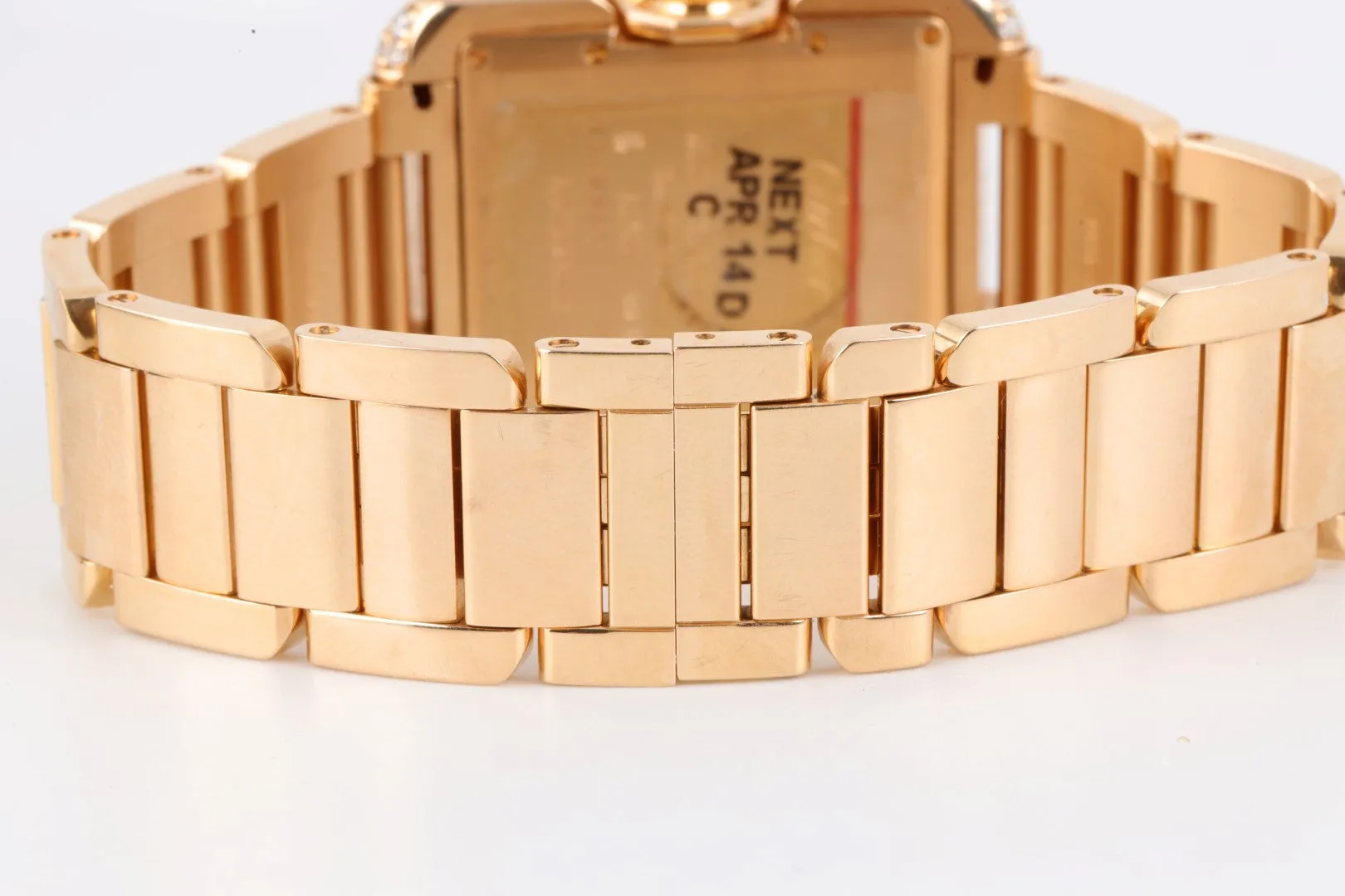 Cartier Tank Anglaise 3508 18K Rose Gold Factory Diamonds 39mm