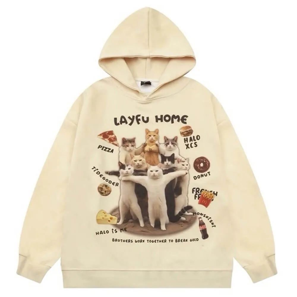 Cat Squad Oversized Hoodie