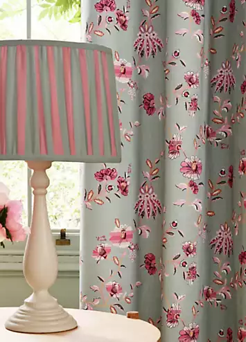 Cath Kidston Friendship Gardens Pair of Blackout Lined Pencil Pleat Curtains | Kaleidoscope