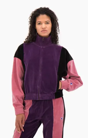 Champion Reverse Weave Women’s Velour Track Jacket – Purple (112239-VS504)