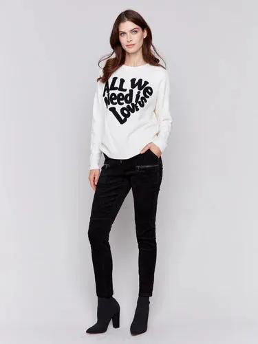 Charlie B All We Need Is Love Sweater