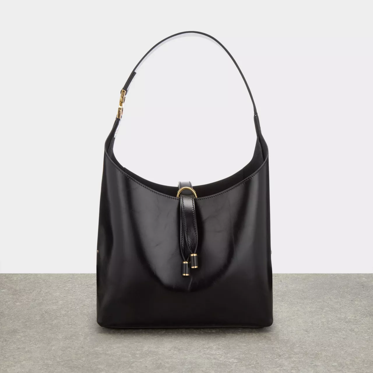 CHLOÉ The Sustainable Edit Marcie Small Hobo Shoulder Bag - Black