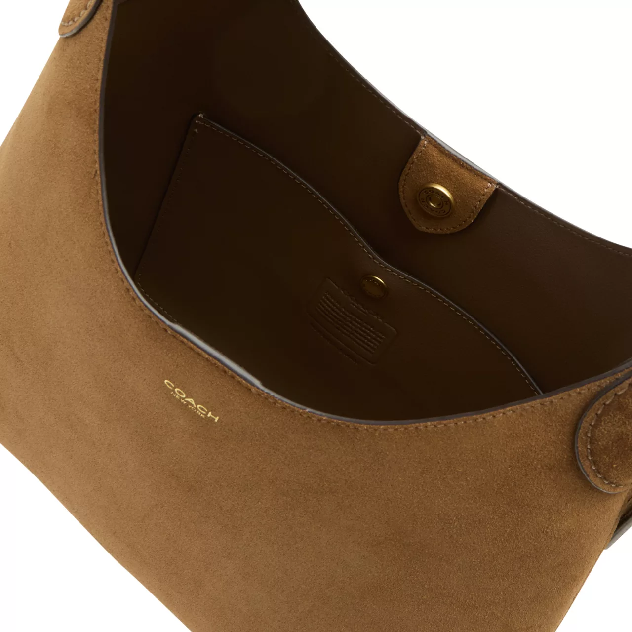 COACH Brooklyn 39 Suede Shoulder Bag - Tan