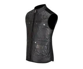 Cuadra JC169 MN Black Natural Embroidery & Studs Vest