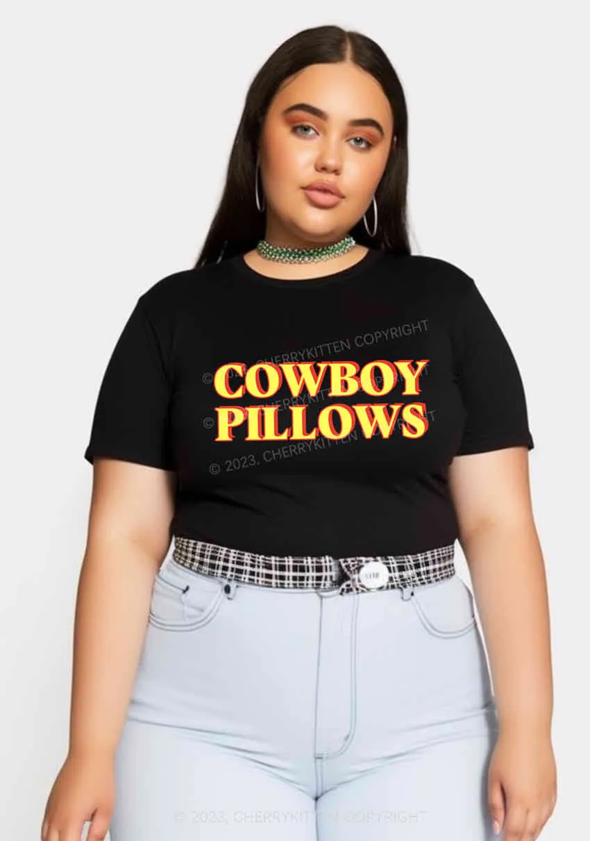 Curvy Cowboy Pillows Y2K Baby Tee Cherrykitten