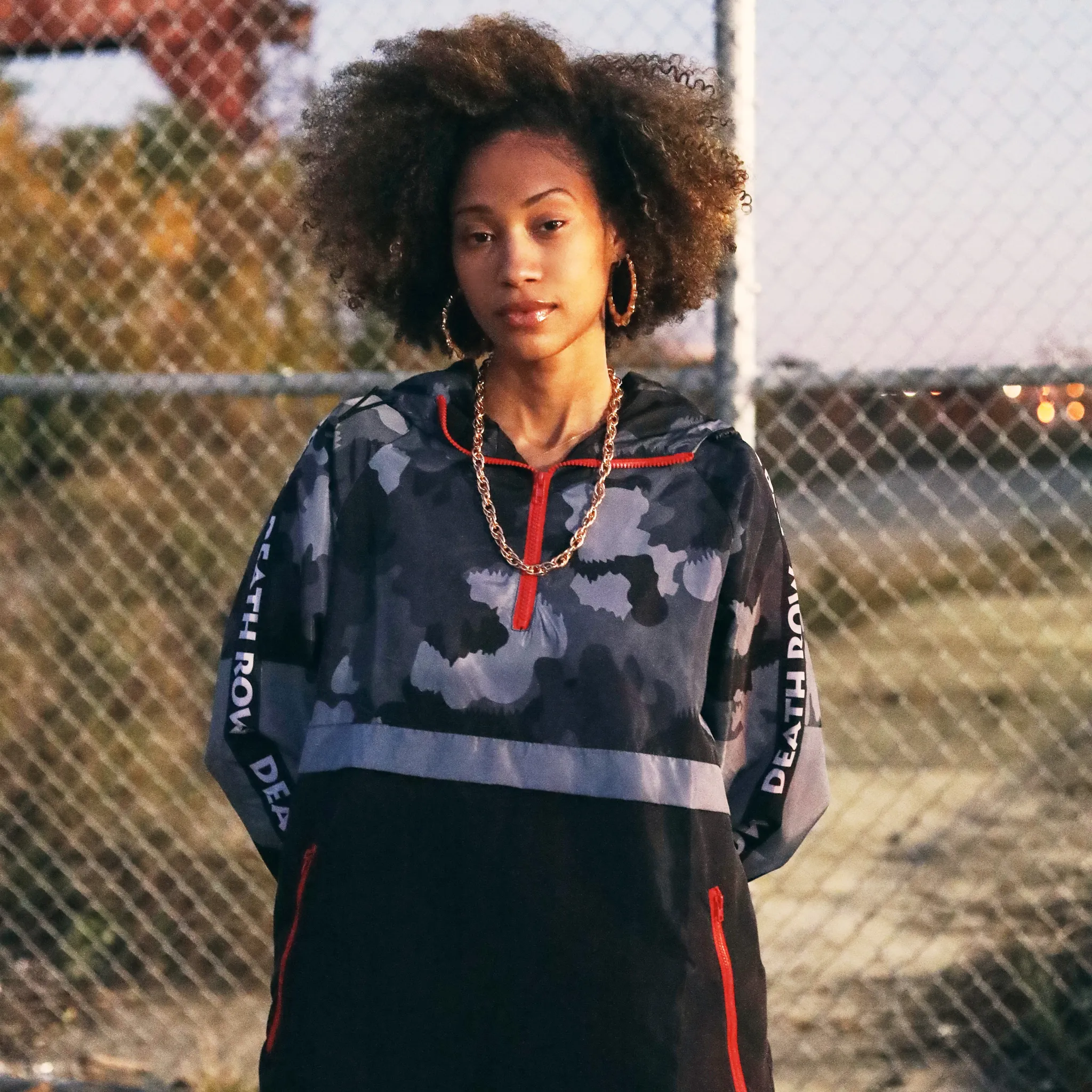 Death Row Records Camo Windbreaker Jacket