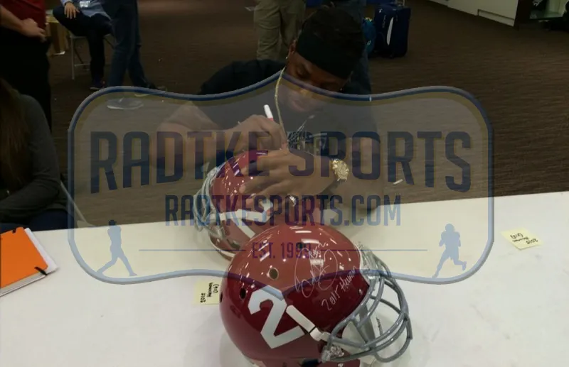 Derrick Henry Signed Alabama Crimson Tide Schutt Authentic Helmet With 2015 Heisman Inscription